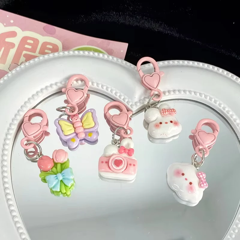 Cartoon Rabbit Keychain Cute Creative Backpack Pendant Cute Fashion Keyring Kawaii Couple Keychain Gifts For Backpack Decoration
