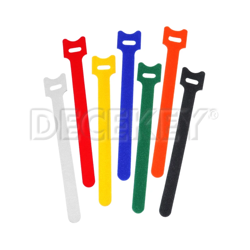 50pcs Reusable Hook and Loop Cable Ties Fastening Straps Multi-Purpose Wire Organizers for Computer/TV/Electronic Devices