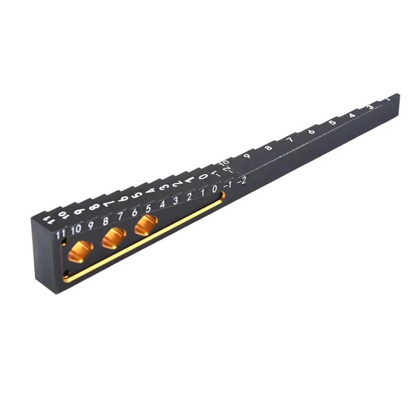 Metal 2 In 1 Ride Height & Droop Gauge Ruler For 1/10 Rc Touring Car & Drift Car Black+Gold