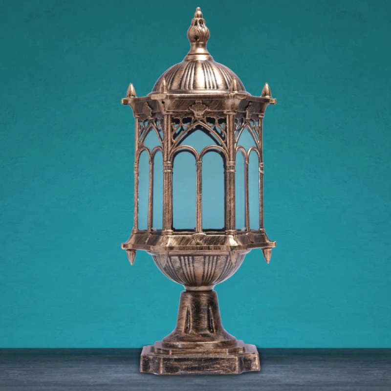 Geometric Bollard Lights Tennis Counting Post Lights Finished Bronze Bollard Lights Garden Landscape Lighting