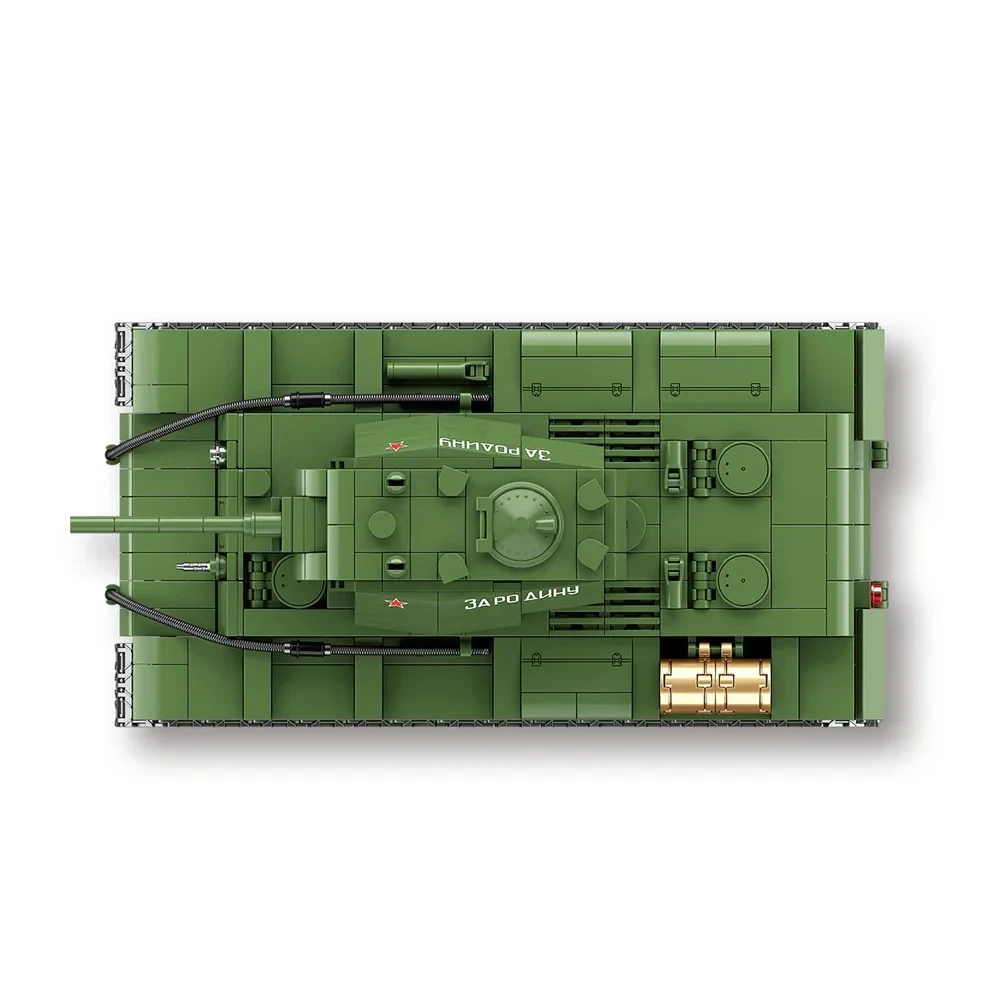1192PCS WW2 Military Series Classic KV-1 (1941) Schwerer Panzer Modell Kompatible Sammlung Bausteine Ziegel Spielzeug für Jungen Geschenke