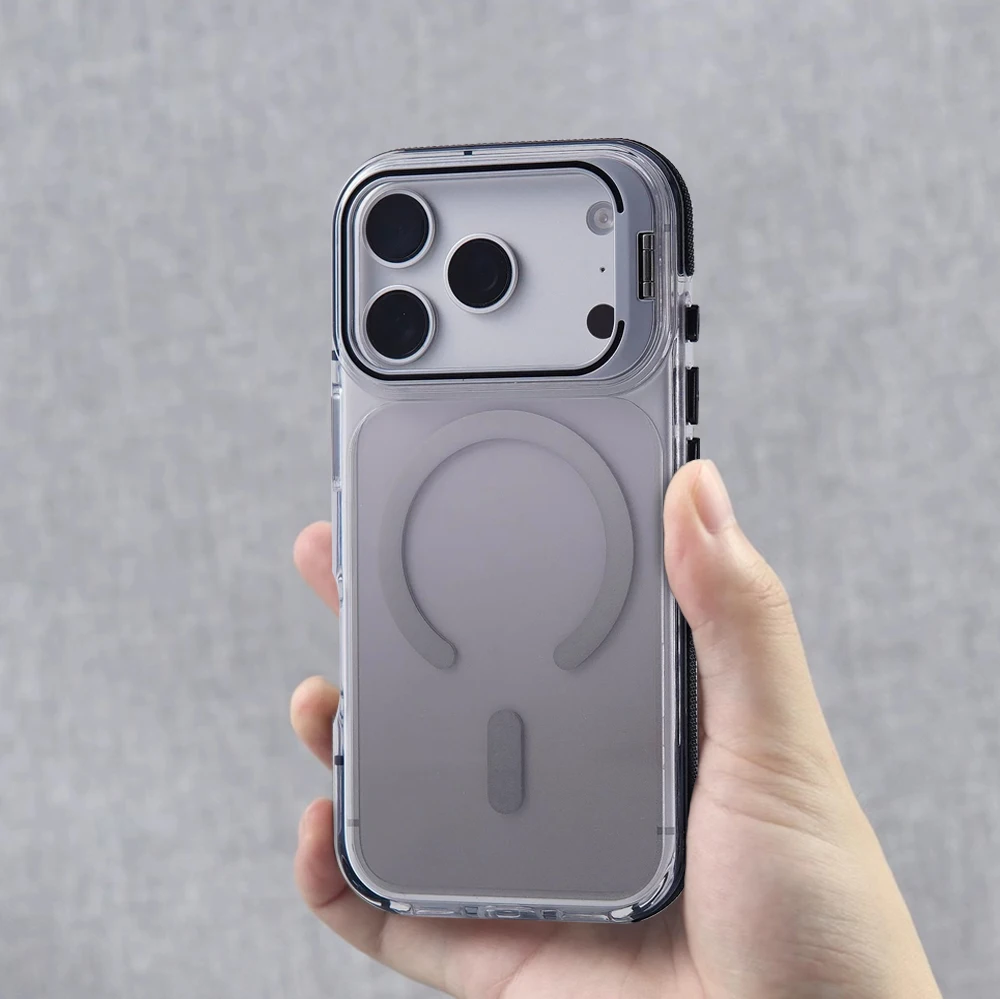 

Fashion Gradient Color Magnetic Shockproof Case For iPhone 17 Pro Max Air 16 15 14 13 12 Magsafse Lens Protect Stand Armor Cover