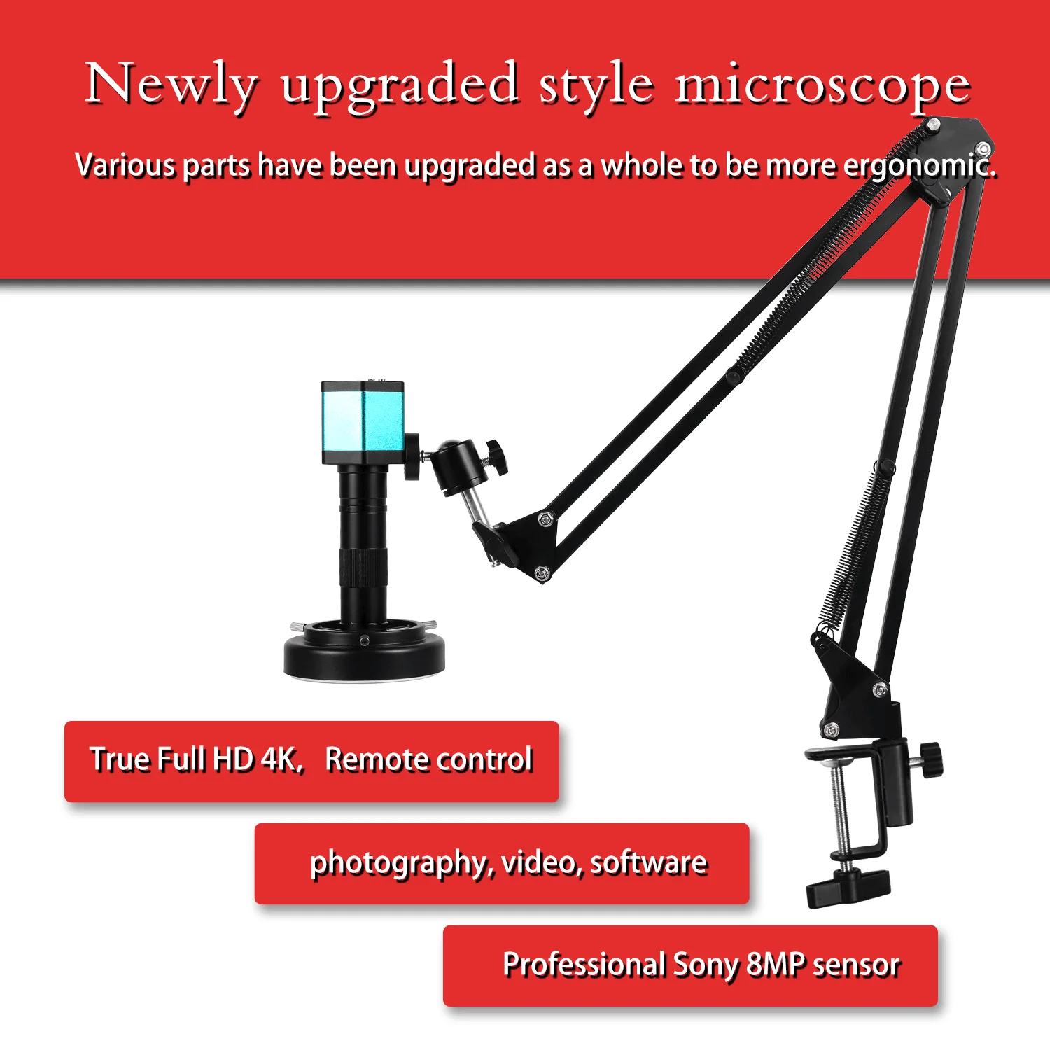 Yizhan Type-C HDMI Industrial Microscope Ultra HD 4K Soldering Microscope Real 8.29 Million Pixels 3840*2160 Electronic Repair