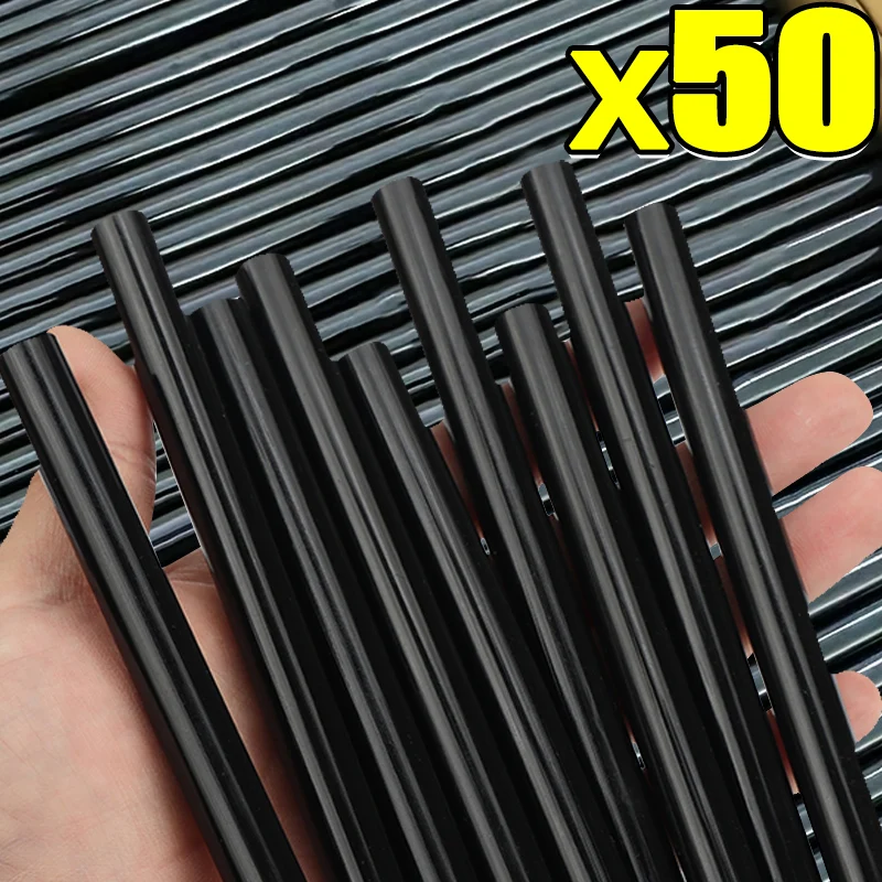 

50/1Pcs Black Hot Glue Sticks for Glue Gun Quick Dry Adhesive for DIY Arts Crafts Fixes Repairs Home Decoration Accessories
