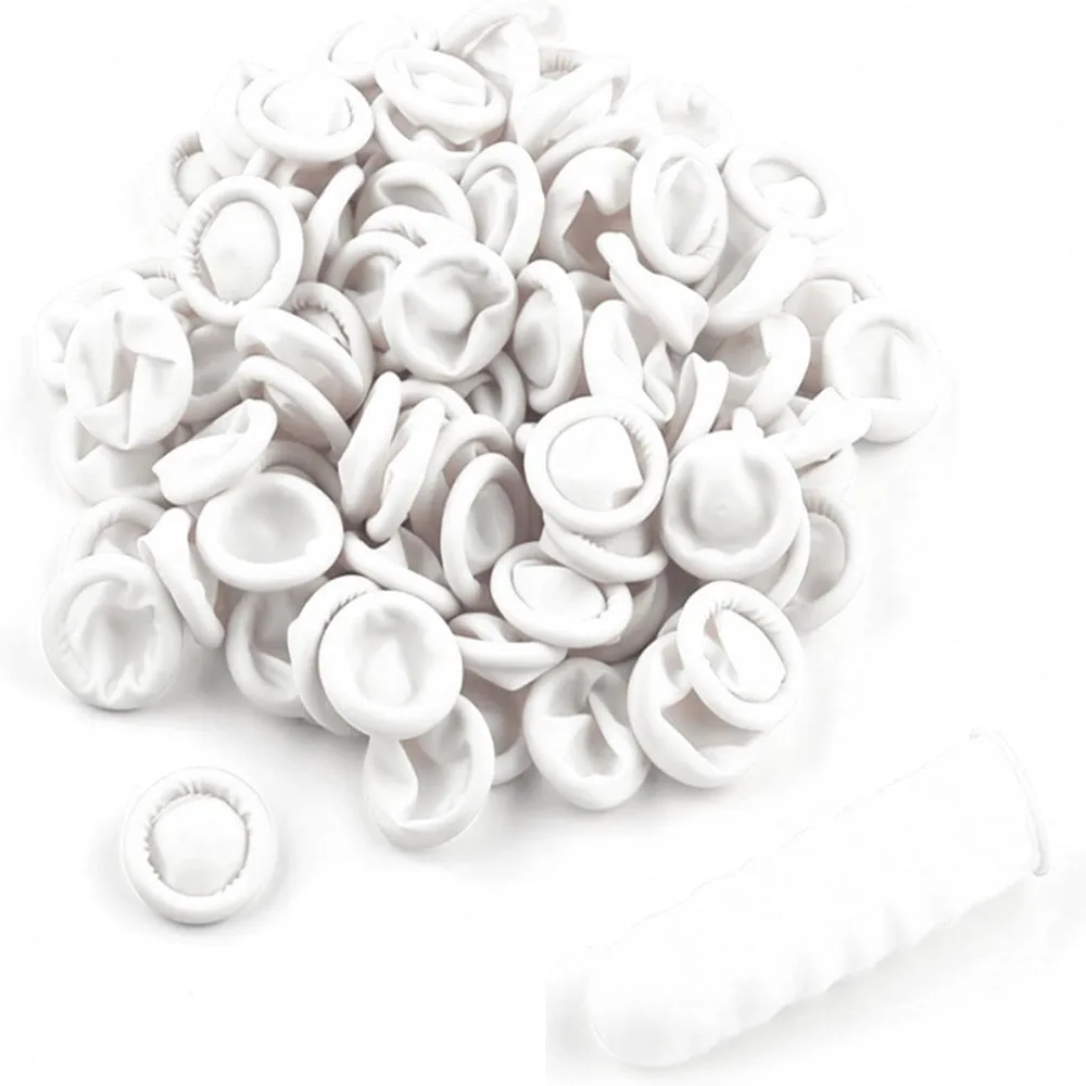 400pcs Protective Single use Single use Finger Cots Latex Material White Rubber Finger Protectors Latex Finger Tips For Handmade