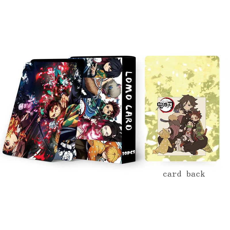 30 Sheets/Set Demon Slayer Kimetsu No Yaiba LOMO Card Mini Postcard Kamado Tanjirou Greeting Cards Photo Card Gift Collection