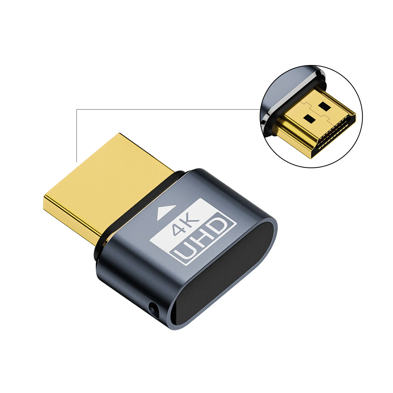 Emulador de Monitor Virtual 4K UHD Compatible con HDMI, Adaptador de Pantalla Fantasma sin Cabeza, Conector HDTV para Tarjetas Gráficas sin Cabeza para PC