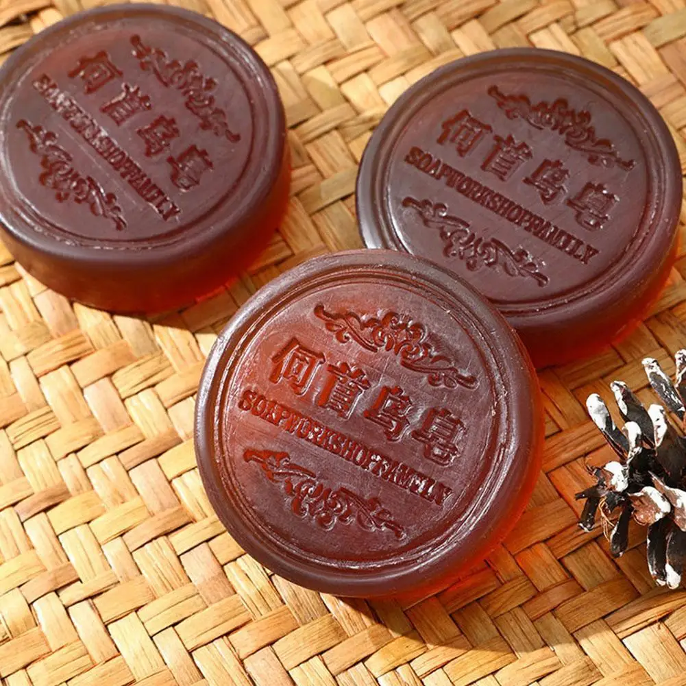 Natural Polygonum Hair Soap Hair Cleansing Nourishing & Conditioning Essential Oil Handmade Soap Hair Darkening Shampoo Soap