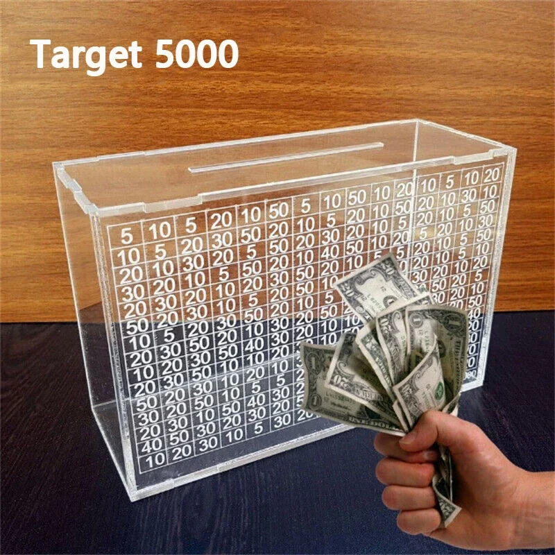 

Transparent Acrylic Money Bank with Counter Adult Kids Cash Coin Savings Box Children's Gift Desktop Savings Bank Cash Boxes