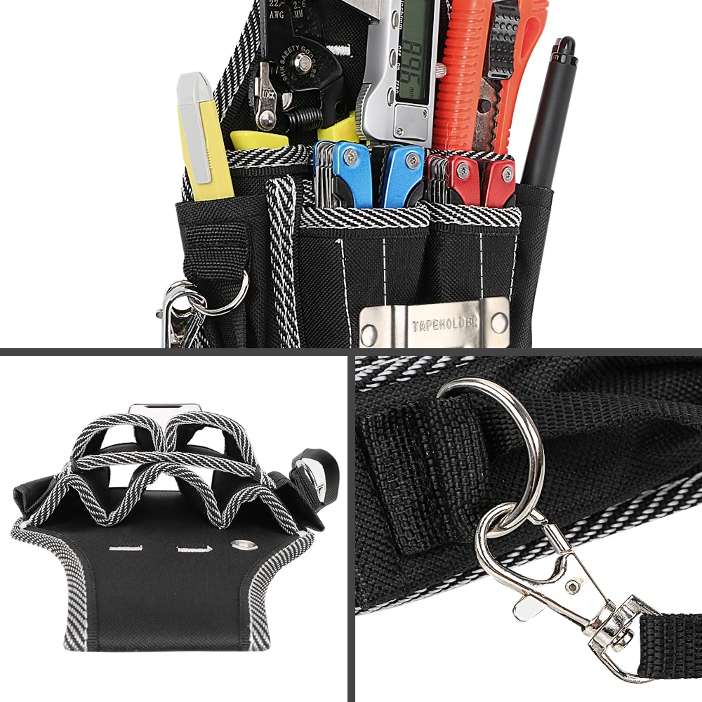 Borsa per attrezzi da carpentiere Borsa per trapano Martello per trapano Trapano Cacciavite Supporto per kit di utilità Borsa per cintura per attrezzi tascabile multifunzione