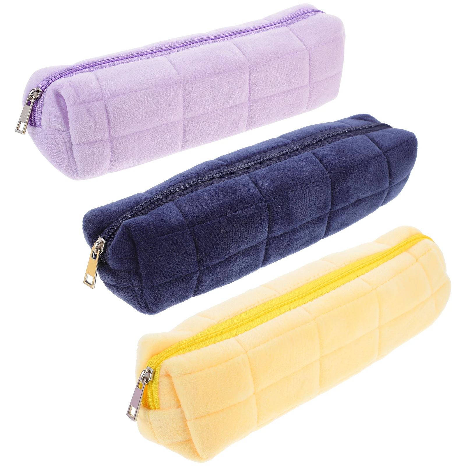 

3 Pcs Large Capacity Pencil Case Lightweight Pen Bag Stationery Storage Travel School Supplies Nylon Pouch Student Desk