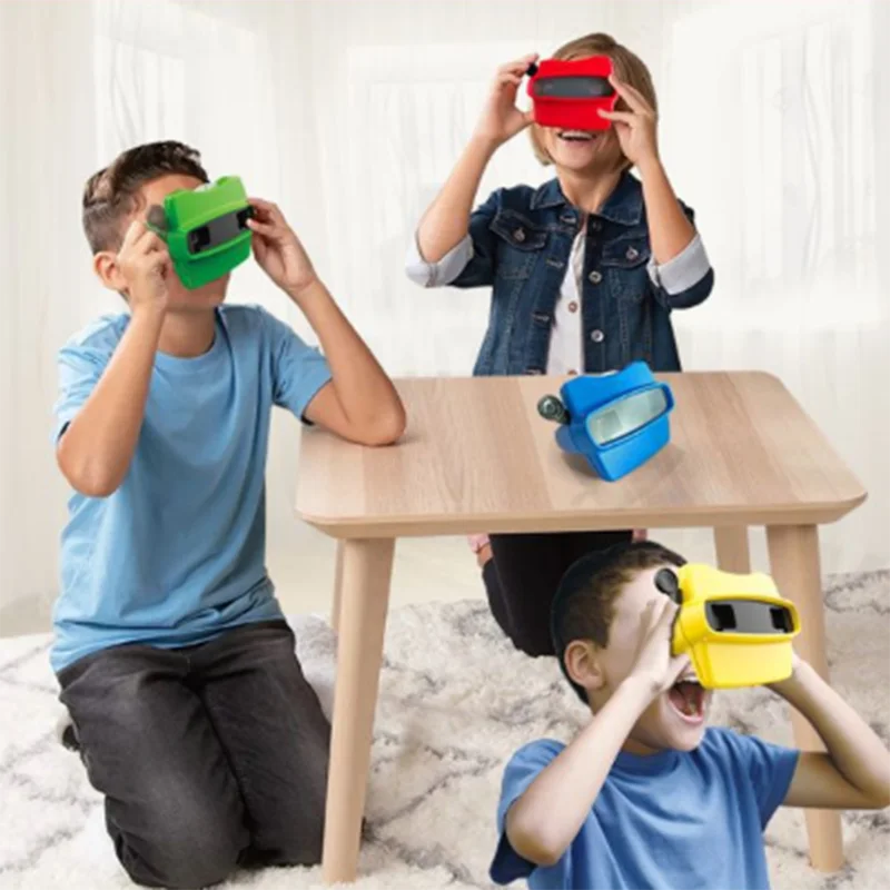 新しい 3D ビューマスター 3D 教育用ビューマシン ユニコーン ミニシアター 発光おもちゃ 子供用ギフト