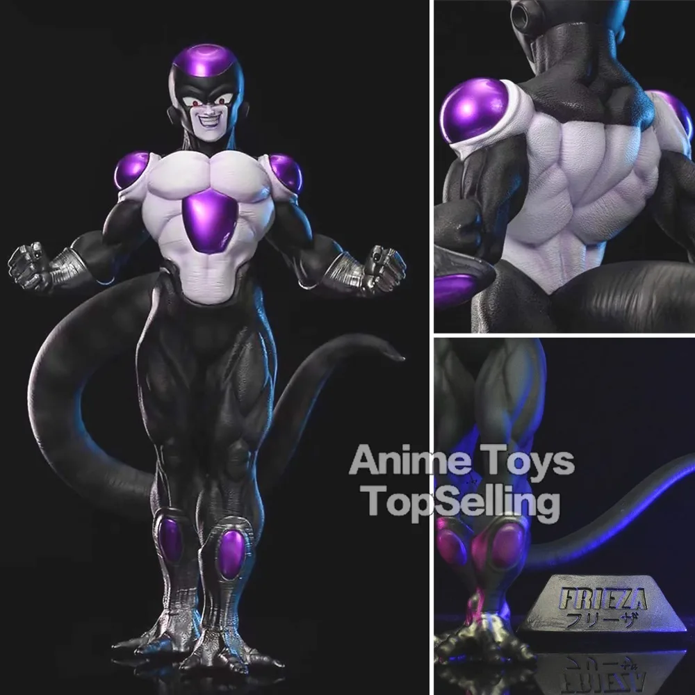 Figura de Anime Dragon Ball Z de 18,5 cm/7,28 pulgadas, figuras de acción de Frieza en negro y dorado, estatua de Pvc, modelo de colección, juguetes, regalos