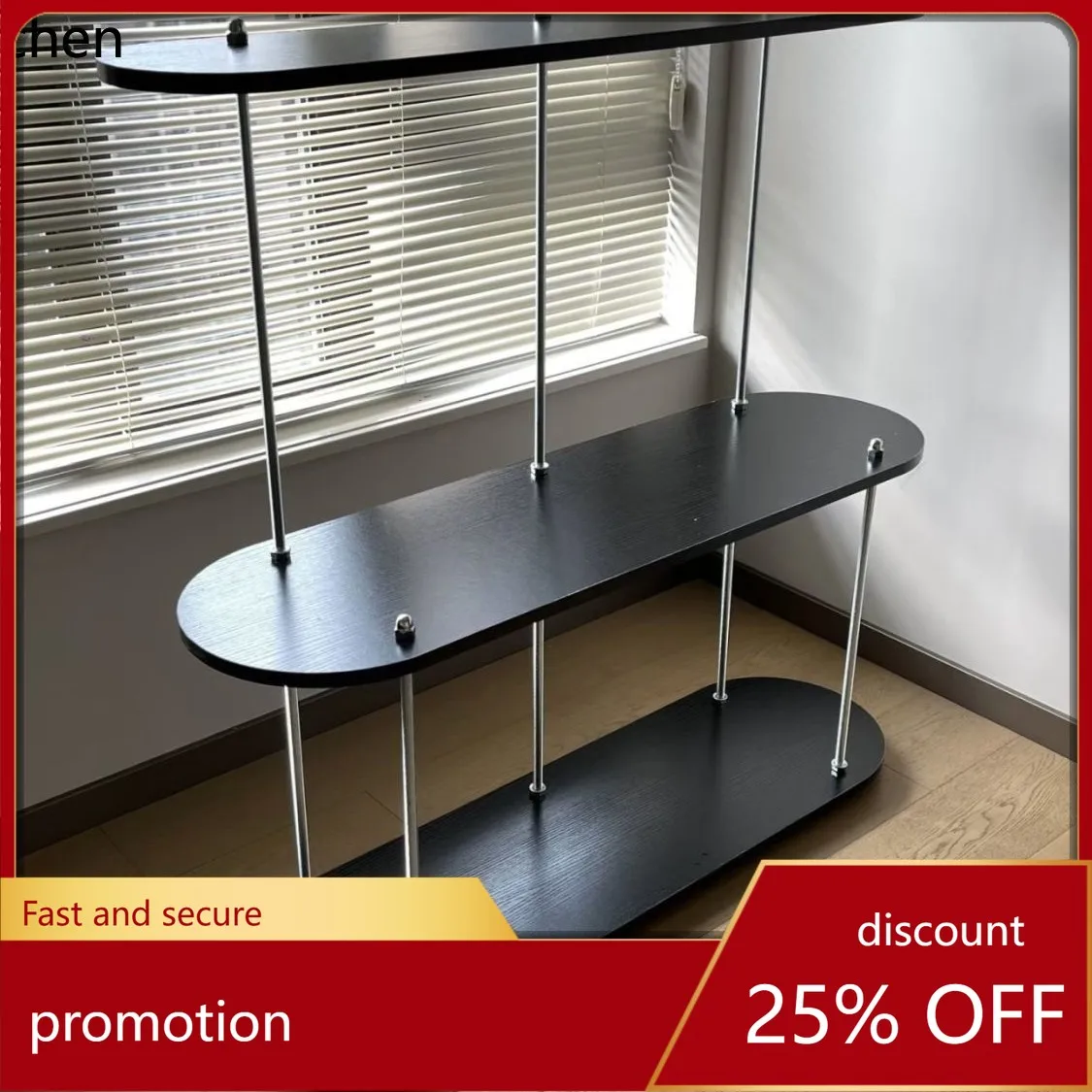 

CZ Balcony Floor-standing Storage Rack Movable Flower Stand Living Room Solid Wood Multi-layer Integrated Wall-mounted