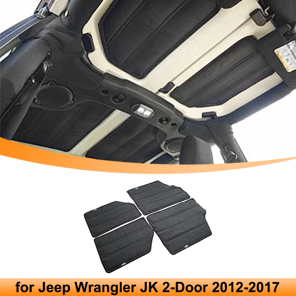 Car Roof Insulation Cotton Pad Hardtop Cover Mat for Jeep Wrangler JK 2-Door 2012 2013 2014 2015 2016 2017 Interior Accessories