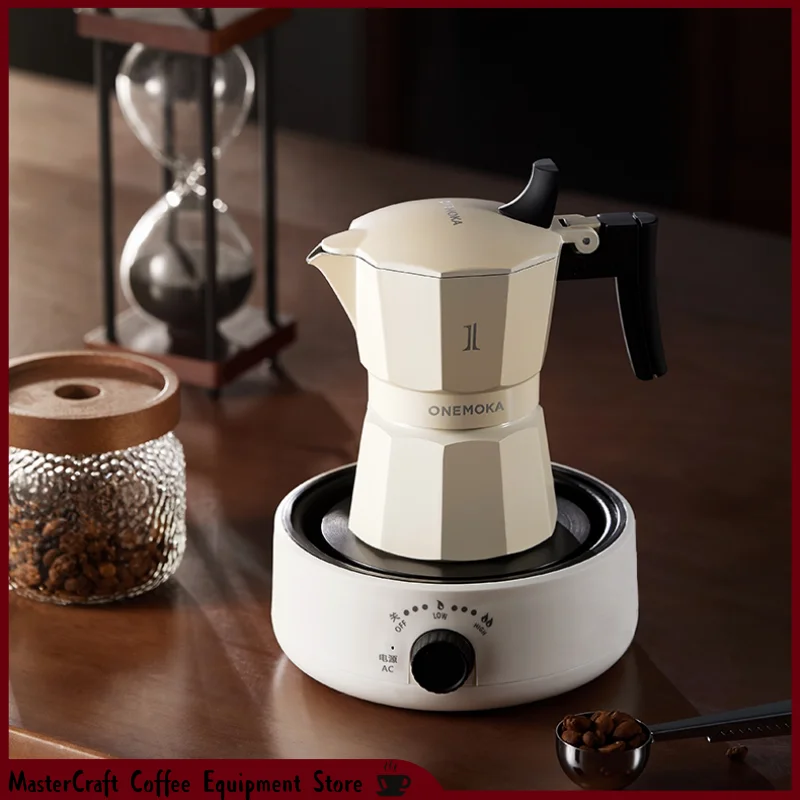 Moka Pot Onemoka Double Valve Pressure Boosting Stovetop Espresso Coffee Maker Small Size For Home Coffee Brewing Utensil Set