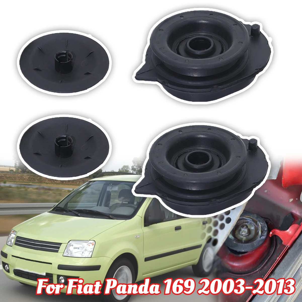 2 Sets Front Suspension Strut Top Mounting Kit Shock Absorption 46746544 Waterproof Repair For Fiat Panda 169 2003 2004-2013