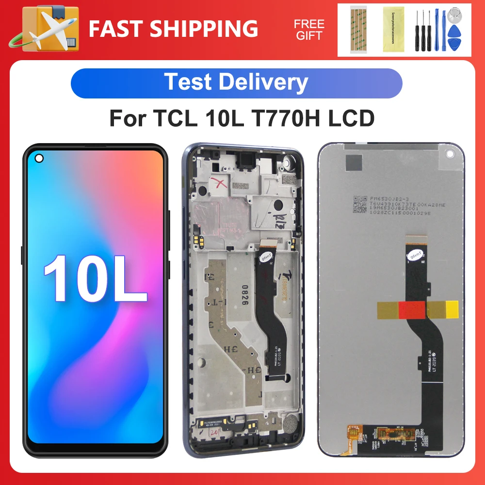 

Для TCL 10L 6,53 ''для TCL 10 Lite T770H T770B 4187U ЖК-дисплей с цифровым преобразователем сенсорного экрана в сборе, замена