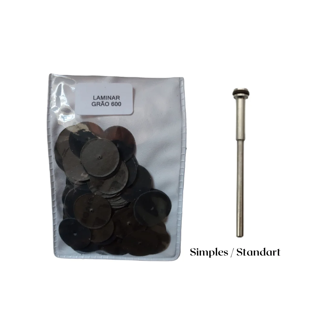 Kit 1 Mandrel and 1 Pct Laminar Gr 600 Alcar Sanding