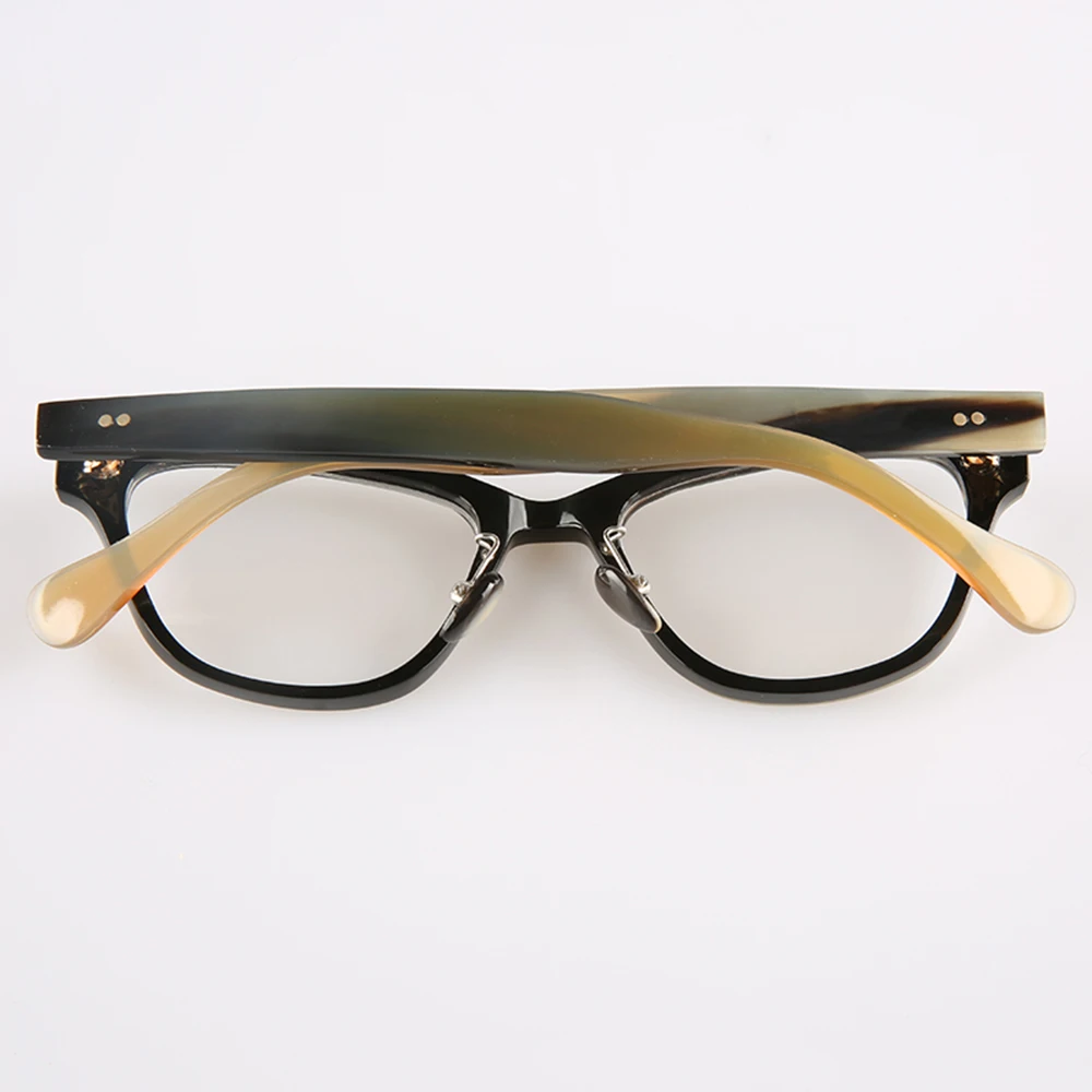 Eyeglass Frames Unique Vintage Cat Eye Handmade Natural Horn Prescripton Women Glasses Frames Graduated Lenses Myopia Eyeglasses