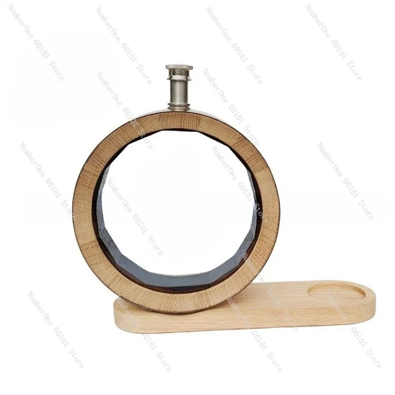 

Visible Wooden Oak Barrel for Brewing Storage,Suitable for Whiskey Sherry-Aged Beverages,No-Liner Craft Barrel