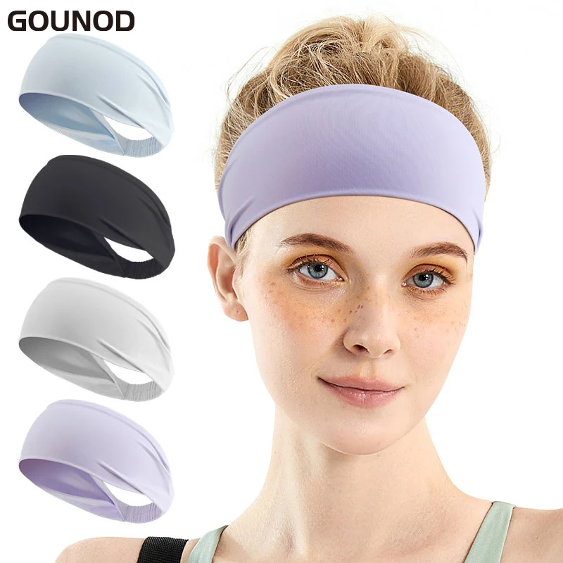 

Headband Sports Headband Badminton Outdoor Cycling Antiperspirant Aerobic Fitness Yoga Widened Sweat-absorbent Headscarf