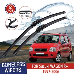 For Suzuki WAGON R+  1997-2006 Car Windshield Wiper U-type Soft Rubber Frameless Bracketless Car Wipers 20