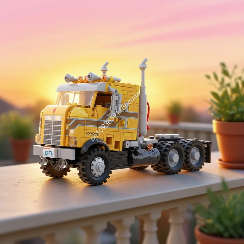 

460pcs MOC City Traffic Kenworth Bullnose Model Building Blocks Construction Christmas Gift Toy Idea DIY Education Brick Kids