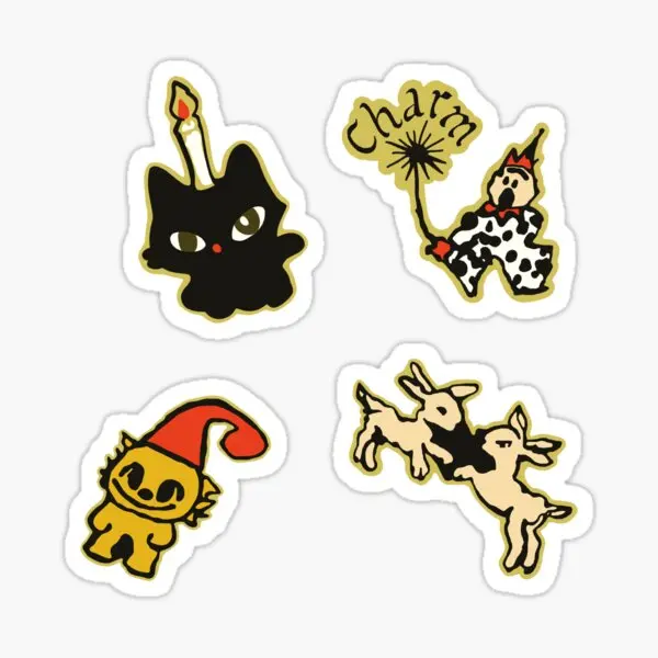 Clairo Charm Album Icon Art  5PCS Stickers for Anime Living Room Room Bumper Laptop Cute Window Decorations Kid Car Home