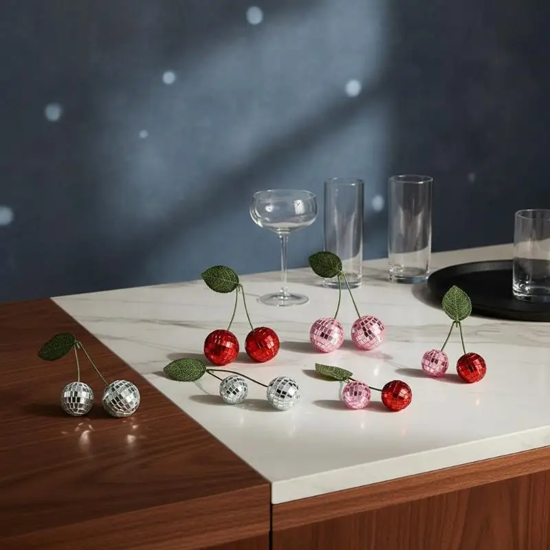 Geburtstagsparty-Dekorationskugeln, einzigartige Kirsch-Disco-Kugeln aus Spiegelglas für die Dekoration von Hauspartys
