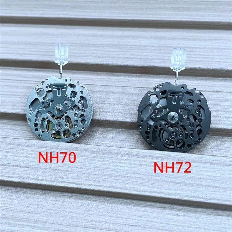 

ABYB NH72/NH72A Skeletonized Mechanical Movement Black Metal 3 Hands Automatic Self-Winding Mechanism