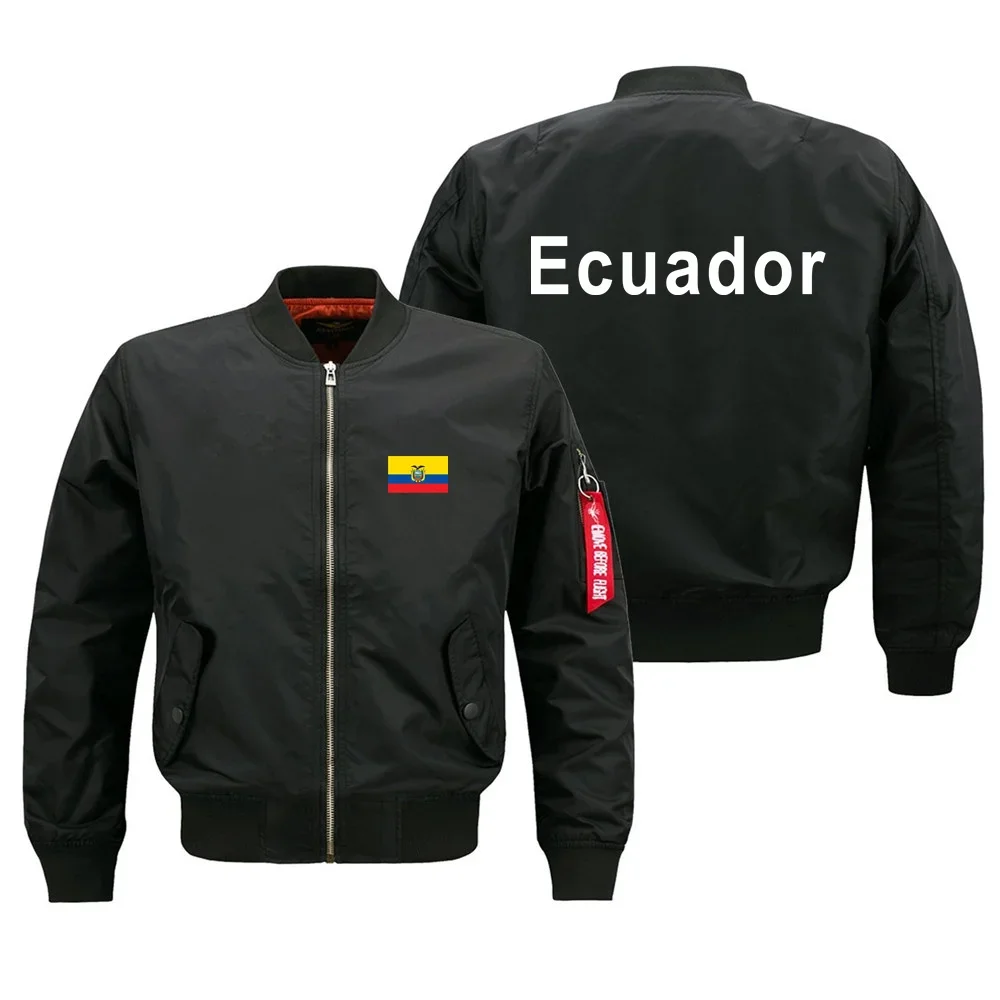 Funny Ecuador Military Flight Aviation Men Ma1 Bomber Jacket Outdoor Windproof Man Baseball Coats