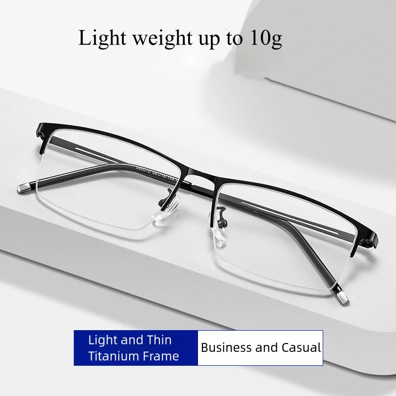 

High Quality Titanium Eyeglass Frame Ultralight Myopia Prescription Eyeglasses Frames Business Casual Glasses for Men and Women