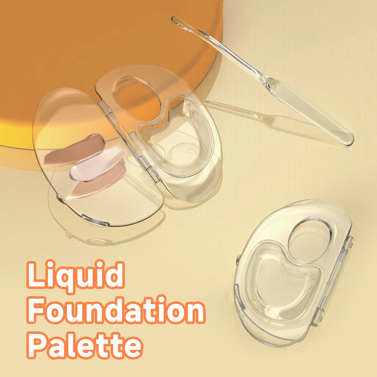 1 lotto di palette per trucco sigillate in acrilico, tavolozza per test di stoccaggio di fondotinta liquido pieghevole a 180 gradi, facile da riporre