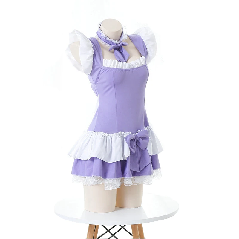 Lolita Vrouwen Cosplay Maid Jurk Leuke Kawaii Schort Dienaar Kostuums Bodysuit Uniform Rollenspel Jurken Sexy Lingerie Nachthemd