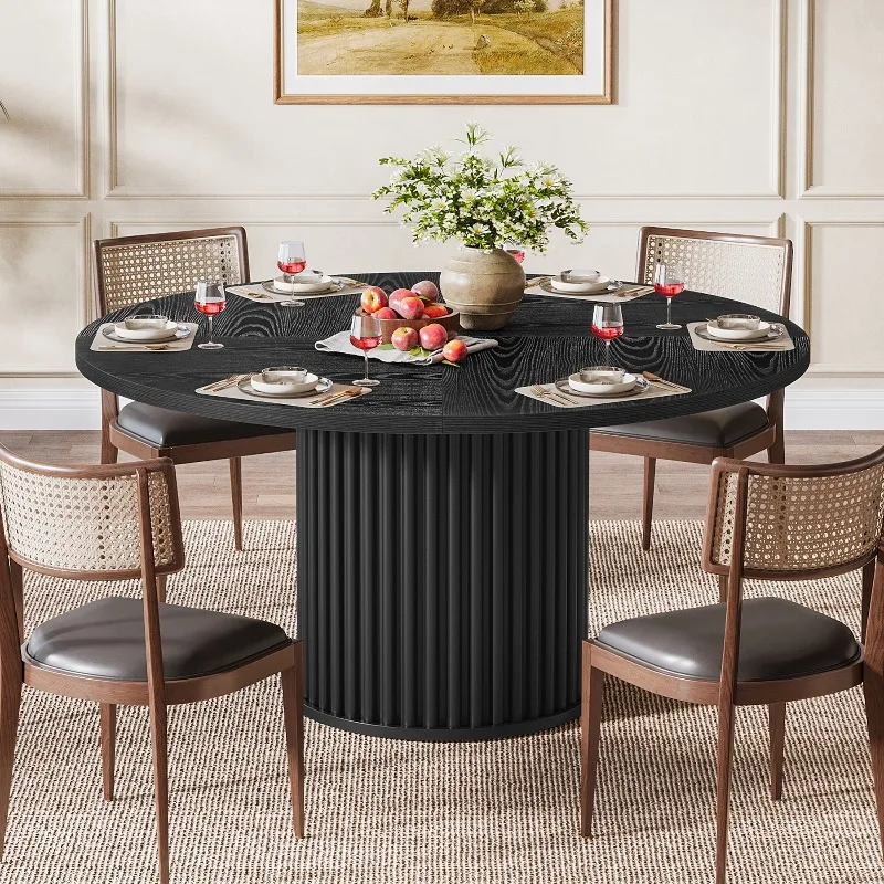 Adjustable Wooden Modern Dining Table Extendable Convertible Dining Tables for Home & Hotel Use