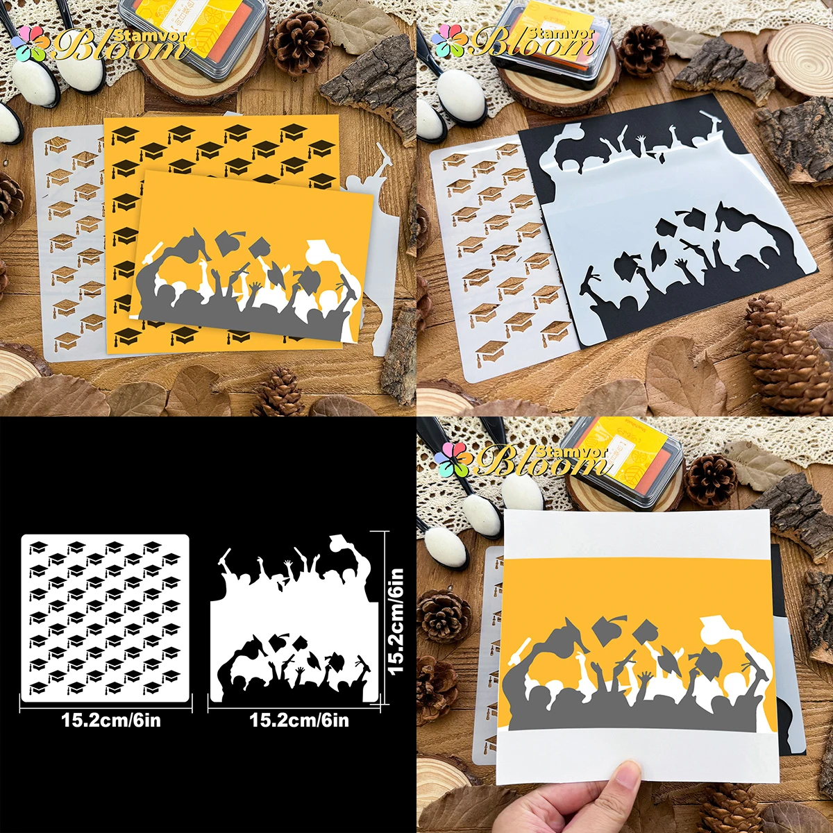 Original Lovely Pratical Birthday Halloween Christmas Alphabets Words Partterns Stencils, Paper - Spray Paint & Graffiti
