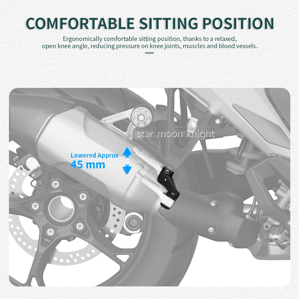 R 1300 GS For BMW GS1300 R1300GS 2023- Motorcycle Passenger Foot Pegs Lowering Kit Rear Foot rest Lowered