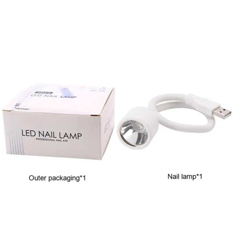 Mini lámpara de secado de esmalte de uñas con luz Led UV, secador profesional de un solo dedo para manicura, material de uñas, herramientas de equipo de salón de arte