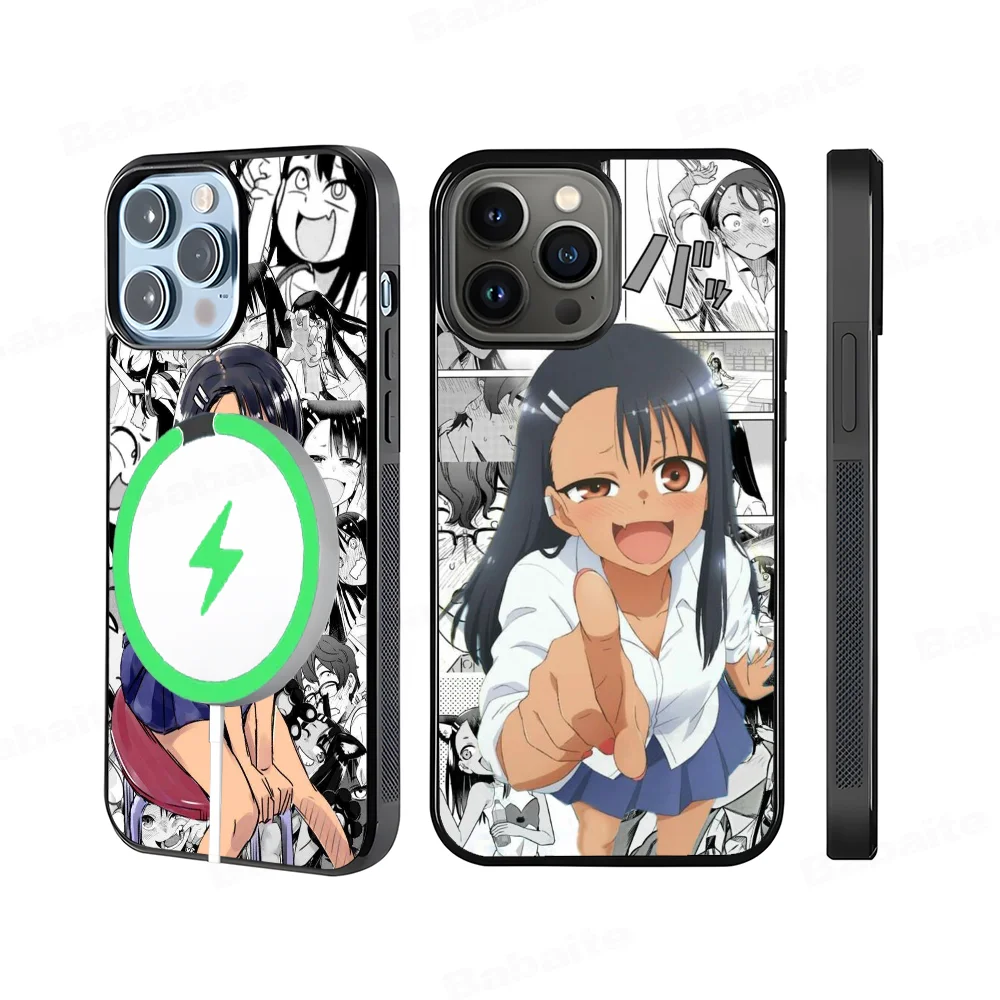 Anime Nagatoro San Phone Case Magnetic Case For IPhone 16 14 13 12 11 15 Pro Max Plus For Magsafe Wireless Charge Cover