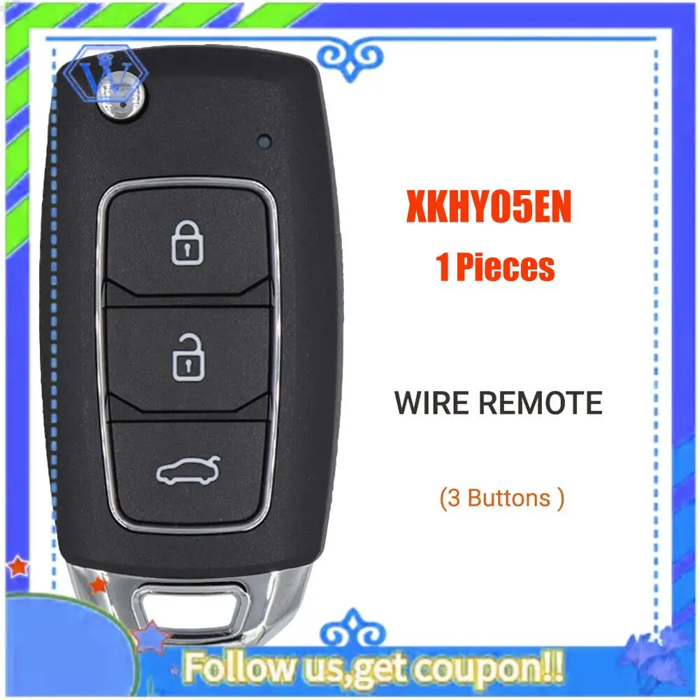 

M46K-For Xhorse XKHY05EN Universal Wire Remote Key Fob 3 Buttons For Hyundai Style For VVDI Key Part