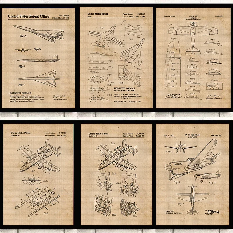 Howard Hughes A10 Warthog Airplane Vintage Poster - Classic Canvas Wall Art for Home Decor