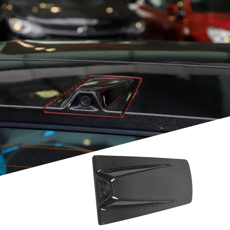 

1Pcs Real Carbon Fiber For Chevrolet Corvette C8 Stingray Z51 Z06 20-24 Car Rear Reverse Camera Cover Trim Cover Car Accessories