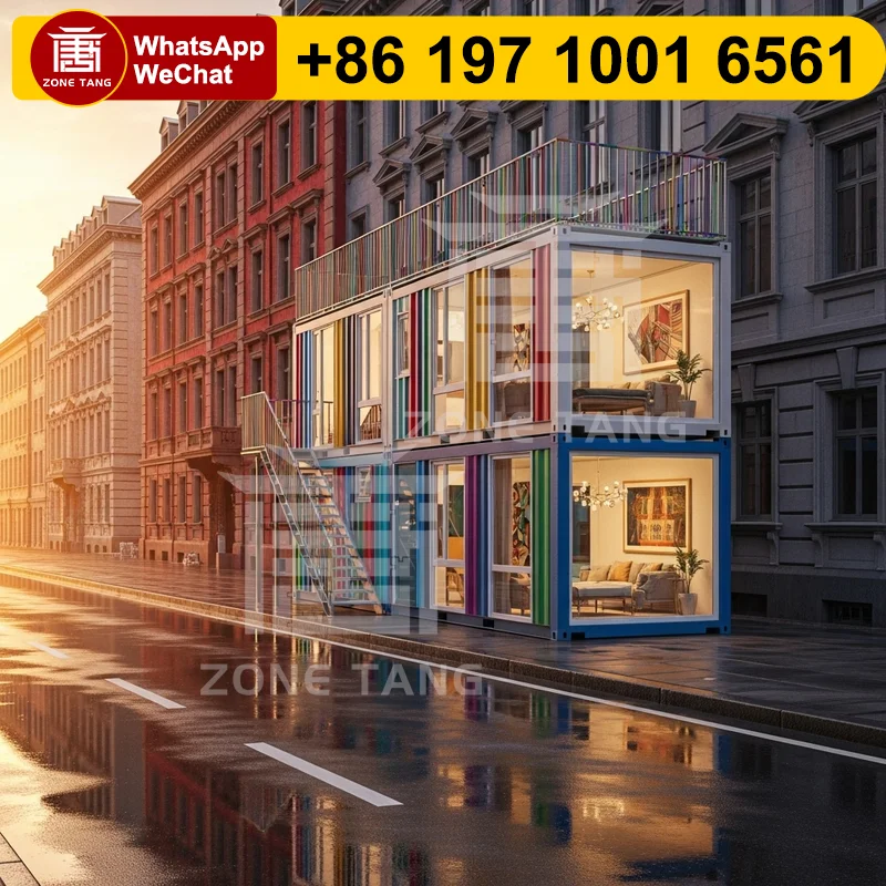 

Fast Installation Flat Pack House Mobile House Urban Living Customize Pattern Kit Homes Anti Rust Global Shipping Prebuilt Homes