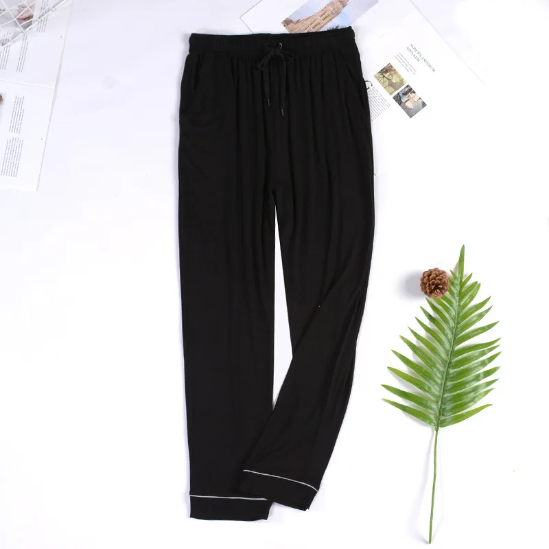 Fdfklak  L-4XL Plus Size Men's Pajamas Pant Loose Comfortable Modal Sleepwear Trousers Casual Spring Autumn Home Wear Pants
