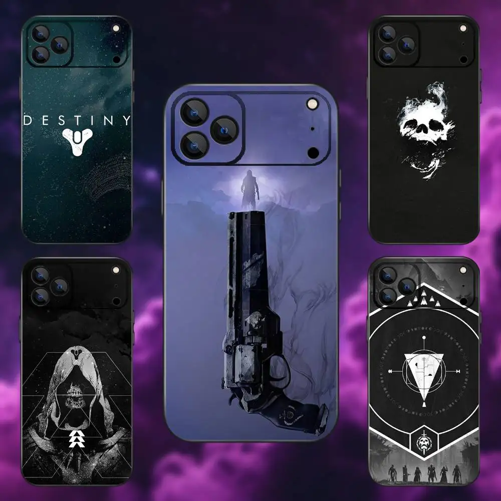 

D-Destiny 2 Game Phone Case For iPhone 17,16,15,14,13,12,Pro,Max,Plus,E,SE4,Air,Mini Black Soft Box