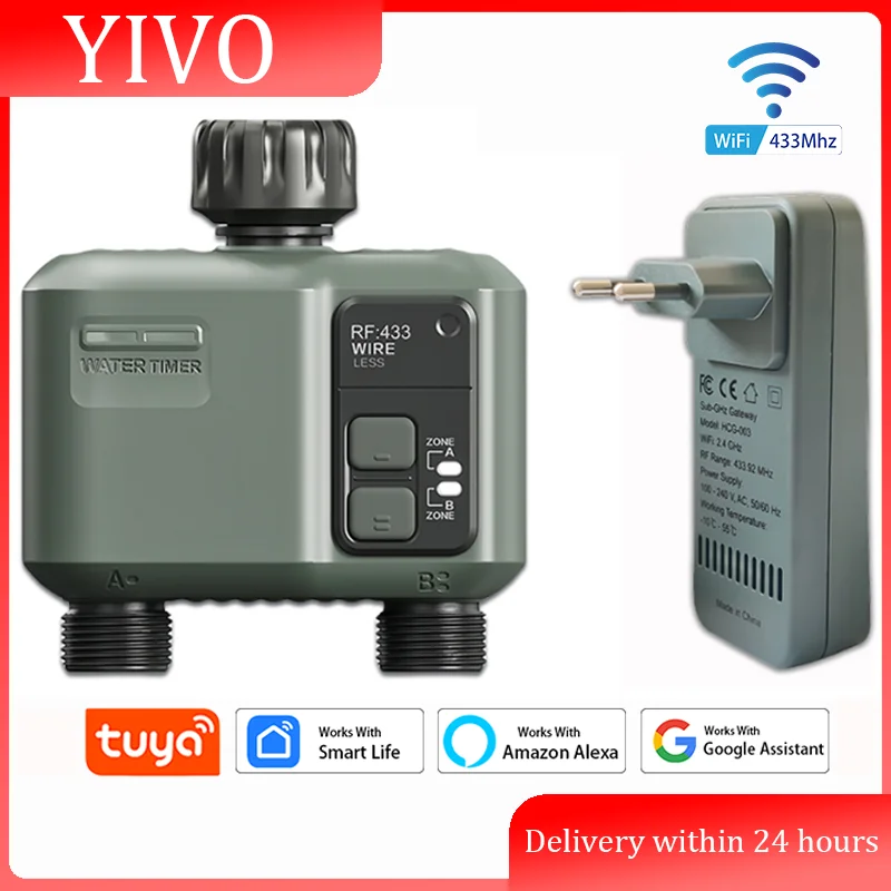 

Tuya RF433 HCT-636 Automatic Water Timer Garden Digital Irrigation Machine Intelligent Sprinkler Used Outdoor to Save Water&Time