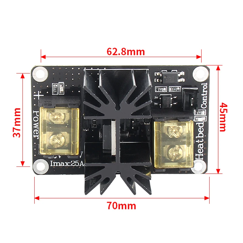 3D Printer High Power Hot Bed Module MOS Tube high Current load Power Expansion Board Accessories 25A