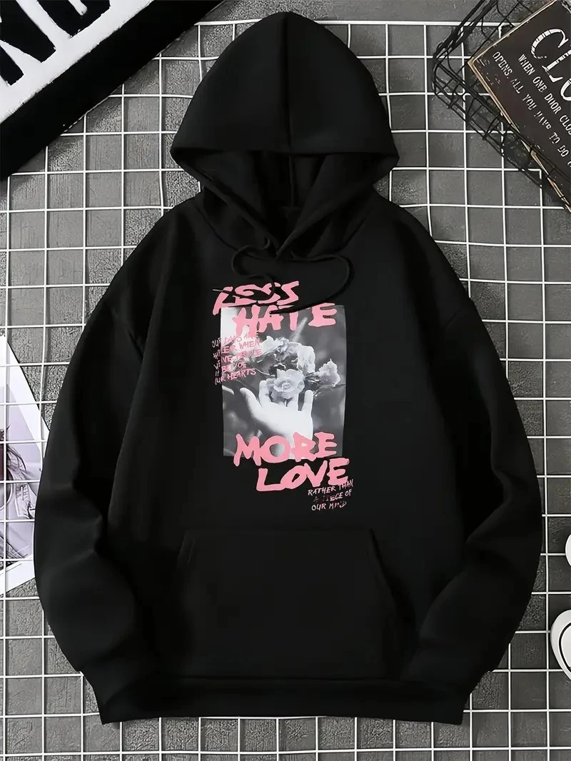 

Palm Flower Graphic Printing Autumn and Winter Pure Cotton Men's and Women's Hoodies Outdoor Street Sports Training Brand Trendy