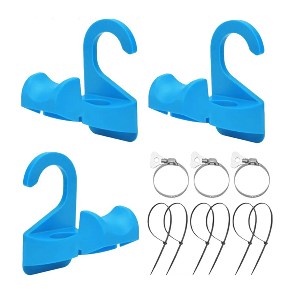 1Set Swimming Pool Pipe Fixing Holder With Ties And Clips Adjustable Plunger Valve Brackets For Intex For HECHT Pool